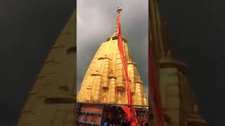 Dhaja at the top of ambaji temple