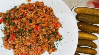 recipe - buckwheat  with vegetables and ham, dietary recipe - home cooking