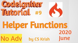 Codeigniter Helper Tutorial in Hindi