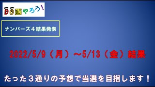 ナンバーズ４結果　ストレート、ボックス当選を目指して第5947回～第5951回を予想した結果！