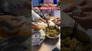 中国一般家庭の餃子作りの様子。作り方など詳しく見たい方は動画をご覧ください。 #中国 #料理 #海外生活 #shorts