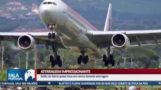 FALA PORTUGAL - Avião da Ibéria faz aterragem impressionante