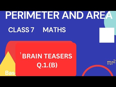 D.A.V. Maths | Class 7 | Perimeter And Area | Brain Teasers ( Q.1.B ...