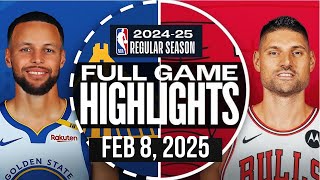 WARRIORS vs BULLS FULL GAME HIGHLIGHTS | February 8, 2025 | NBA Full Game Highlights Today 2k25