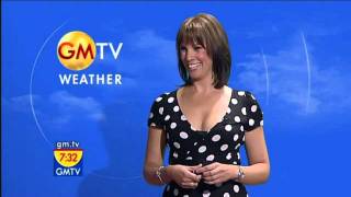 Andrea Mclean [GMTV] - Polka Dot Dress Cleavage.