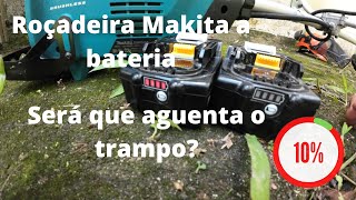 Teste de duração das baterias na roçadeira Makita DUR369AZ- Descubra quanto tempo duram!