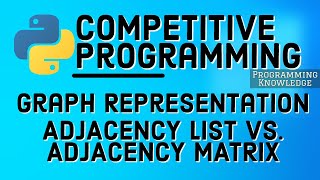 Competitive Programming with Python | Graph Representation | ADJACENCY LIST VS. ADJACENCY MATRIX