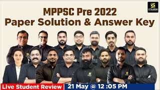 MPPSC Pre 2022 || Paper Solution || Answer Key & Expected Cut off ||  MPPSC Utkarsh