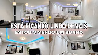 Limpeza e organização | minha sala nova está ficando linda | tour completo