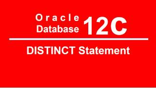 Oracle SQL PLSQL 12C Tutorial 9 DISTINCT Command, Unique Data