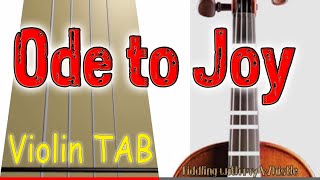 Ode to Joy - Violin - Play Along Tab Tutorial