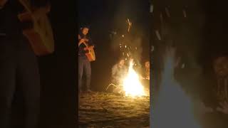 enjoying  bonfire with singing  🔥 #alex_arjun_videography