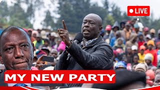 LIVE! GACHAGUA BREATHING FIRE IN NYERI AFTER FORMING NEW PARTY, WARNS TO RUTO TO STOP USING KIKUYUS