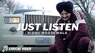 Just Listen (Lyrical Video) Sidhu Moosewala | Musicize