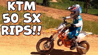 2021 KTM 50 SX Dirt Bike First Test Ride!