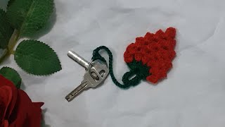 Very easy crochet strawberry key ring /খুব সহজে কুশিকাটার চাবির রিং তৈরি