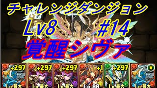 【パズドラ】　第14回　チャレンジダンジョン　Lv8　覚醒シヴァ