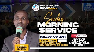 SUNDAY MORNING SERVICE WITH PASTOR JUSTIN 10/20/2024