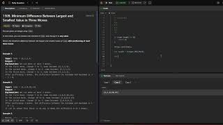 LeetCode 1509. Minimum Difference Between Largest and Smallest Value in Three Moves