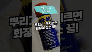 화장실 청소에 WD40을 활용하면 일어나는 놀라운 효과! 특히 변기청소에 탁월합니다. #shorts