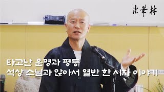 차담_타고난 운명과 평등, 석상 스님과 앉아서 열반한 시자 이야기