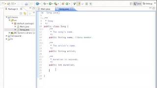 Java Classes, in Eclipse: A Tutorial