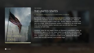 World History - WW1 - The United States (BF1 Codex Entries Section: "The World")