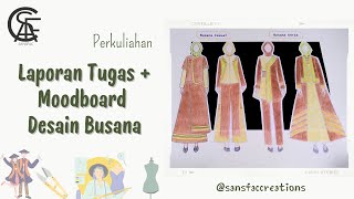 Review Tugas Moodboard Desain Busana - Kuliah Tata Busana | Fashion Designer - Fashion Education