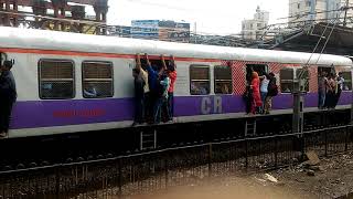 CROWED IN LOCAL AT THANE RAILWAY STATION IN MORNING