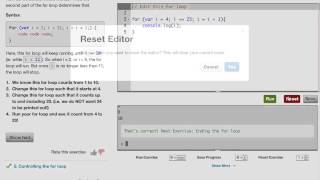 Javascript For Loops- The Basics : Codecademy