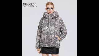 Miegofce 2021 зимняя новая женская коллекция зимнее пальто контрастный стиль уникальный печатный