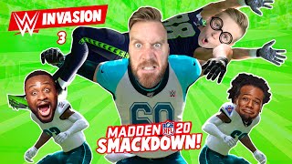 SMACKDOWN in Madden NFL Playoffs (WWE INVASION Part 3!) K-CITY GAMING