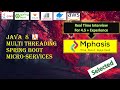 MPHASIS || Selected || Java  8 || Spring boot || Microservices || Real Time Java Interview