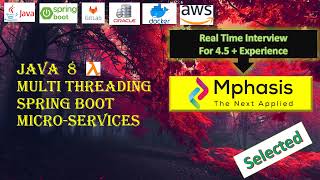 MPHASIS || Selected || Java 8 || Spring boot || Microservices || Real Time Java Interview