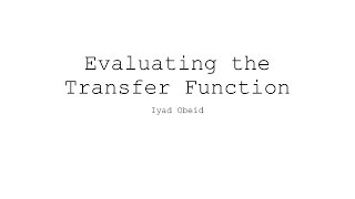 Evaluating the Transfer Function