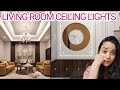 ceiling lights for living area| light selection for modern living room design