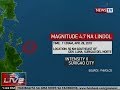 NTVL: Surigao del Norte, niyanig ng magnitude 4.7 na lindol