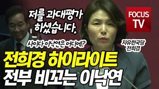 ‘전희경’ 질문은 모두 비꼬아 대답하는 ‘이낙연’ 국무총리