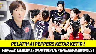 DIUNGGULKAN MENANG TELAK🔥MEGAWATI DAN SKUAD RED SPARK USUNG MISI BALAS DENDAM LUMAT AI PEPPERS😱