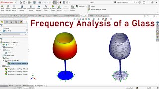 Solidworks Simulations | Frequency analysis of a Glass