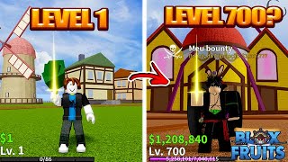 DO LEVEL 1 AO 700 EM 1 HORA NO BLOX FRUITS... (ROBLOX)