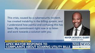 Apex mayor responds to complaints about soaring utility bills