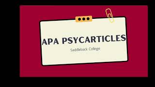 APA PsycArticles