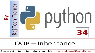 Python Tutorial - Part 34 - Inheritance | Python for Beginners | Learn Python