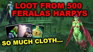 500 FERALAS HARPYS WORLD OF WARCRAFT CLASSIC MAGEWEAVE CLOTH WARRIOR GOLD FARM