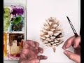 pinecones no problem beginner’s step by step.. learn glazes u0026 layers for depth and beauty