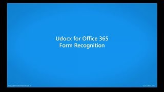 Udocx for Office 365: Form Recognition