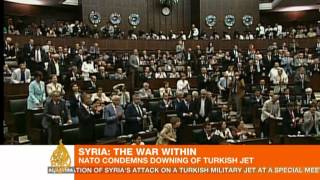 NATO condemns Syria downing of Turkish jet