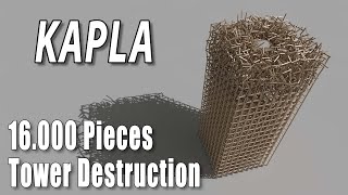 Kapla, 16000 Pieces Tower Destruction