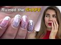 Gel Overlay on Short CONVEX Natural Nails Tutorial